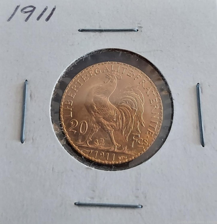 1911 20 FRANC GOLD ROOSTER (B4)-img-0