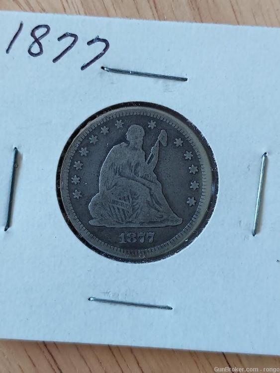 1877 SEATED QUARTER a great gift (U1)-img-0