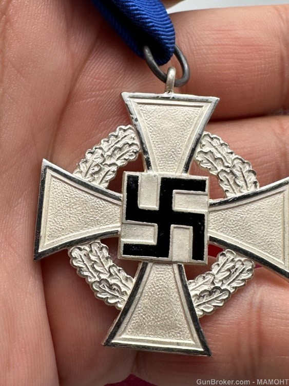 WW2 German CASED 25 Year Silver FAITHFUL SERVICE Cross Medal Award Souval-img-8