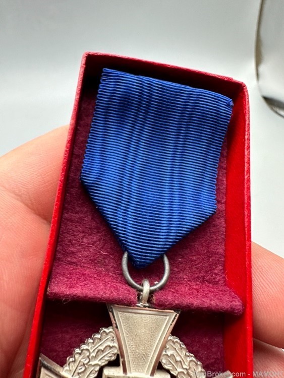 WW2 German CASED 25 Year Silver FAITHFUL SERVICE Cross Medal Award Souval-img-3