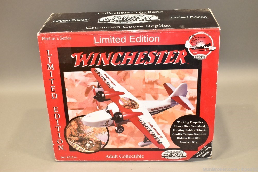 Limited Edition Die Cast Winchester Grumman Goose Coin Bank-img-0