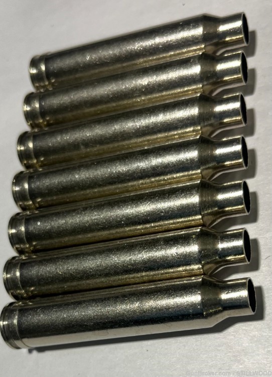 .300 Win Mag Once-fired Brass Casings Nickel FC Polished Inspected -200-img-2