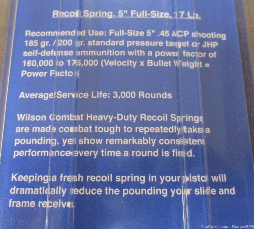 Wilson Combat Recoil Spring 5" full-size 1911, 17 lb. (10G17)-img-1