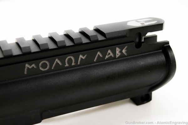 AR15 300 Blackout Forged Upper Receiver Assembly Custom Engraved MOLON LABE-img-1