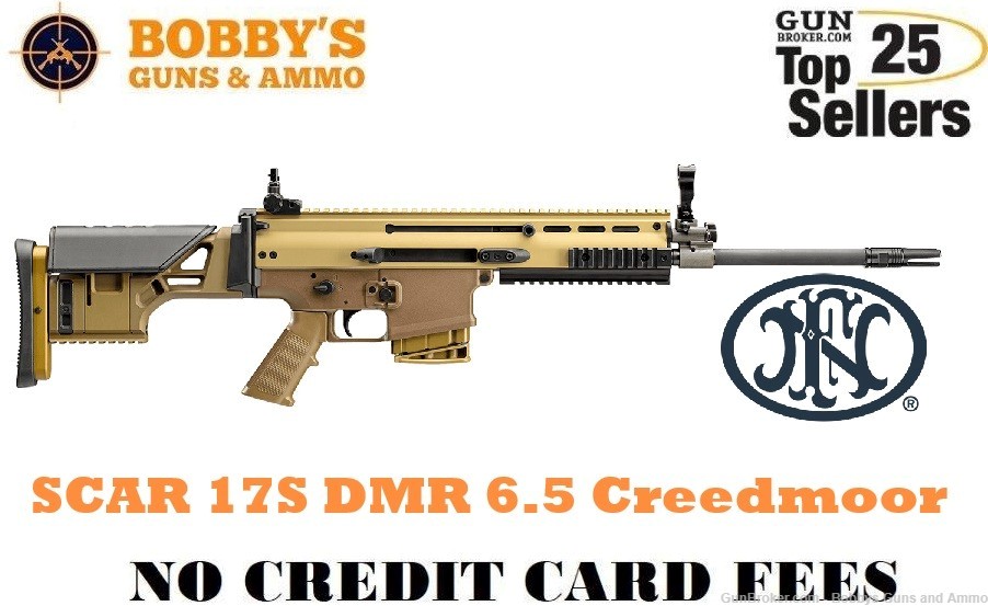 FN 38-101746 SCAR 17S DMR 6.5 Creedmoor 10+1 16.25" FDE "NO CREDIT CARD FEE-img-0