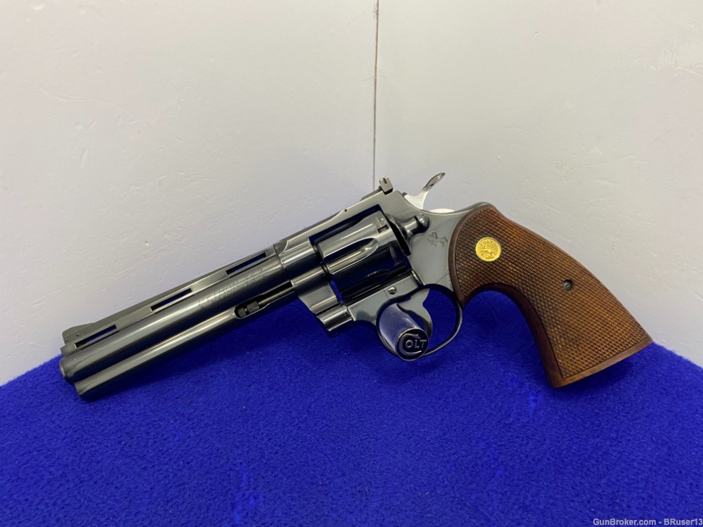 1959 Colt Python .357 Mag Royal Blue *ICONIC EARLY SNAKE-SERIES REVOLVER*-img-0
