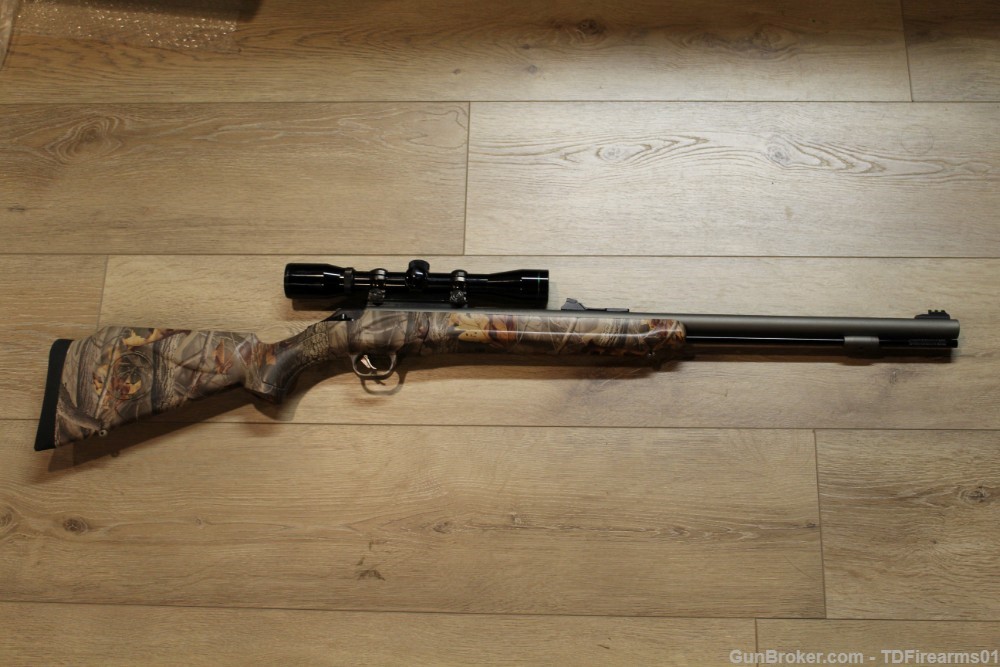 Thompson Center .50 Cal TC Impact stainless realtree w/ Bushnell -img-0