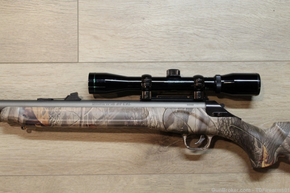 Thompson Center .50 Cal TC Impact stainless realtree w/ Bushnell -img-9