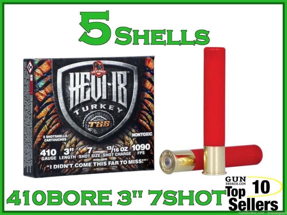 Hevi-Shot Turkey TSS 3" 410 Bore #7 Shot HS1007 5CT-img-0