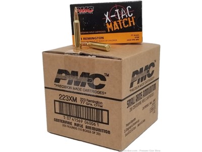 PMC Ammunition 223 Remington XTAC Match 77gr OTM 200rd Case