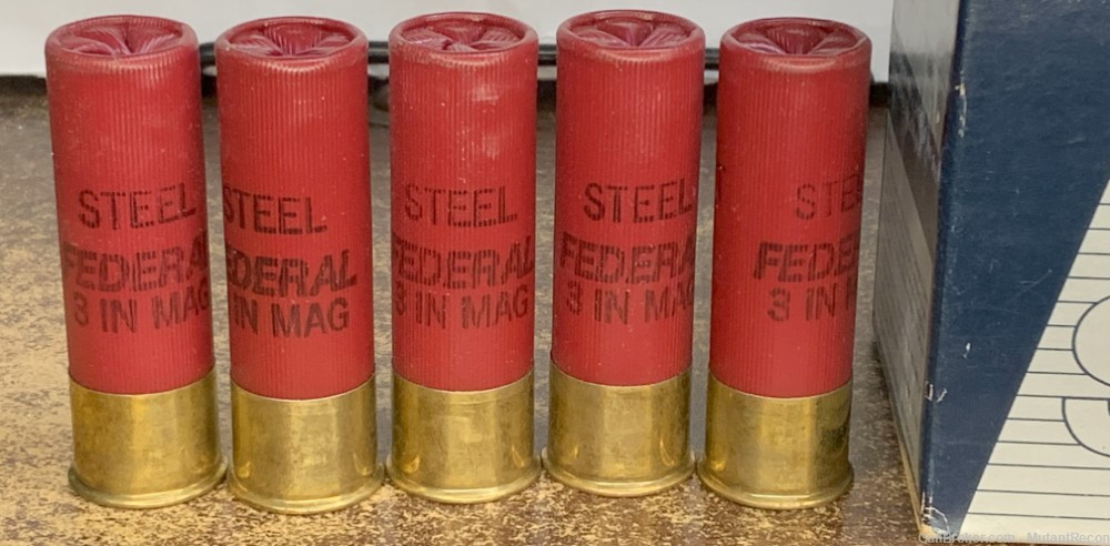 Federal 12ga Copper Plated Steel  T shot, 3inch, 25rds. -img-1