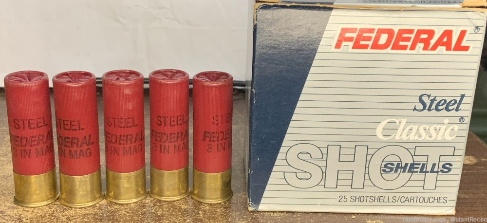 Federal 12ga Copper Plated Steel  T shot, 3inch, 25rds. -img-0