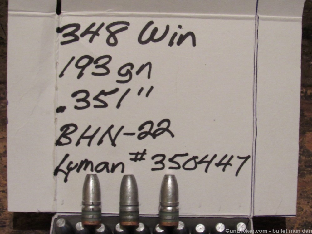 348 Win bullets Lym#350447  193gn .351" BHN-22-img-0
