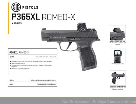 Sig Sauer 365XL9BXR3RXX P365XL Micro-Compact 9mm 12+1 with ROMEO-X OPTIC-img-2