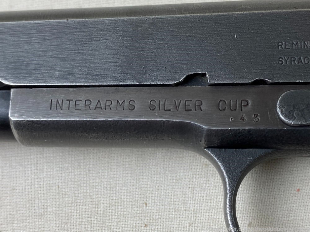 Remington Rand 1911 45 acp Interarms Silver Cup 5"-img-8