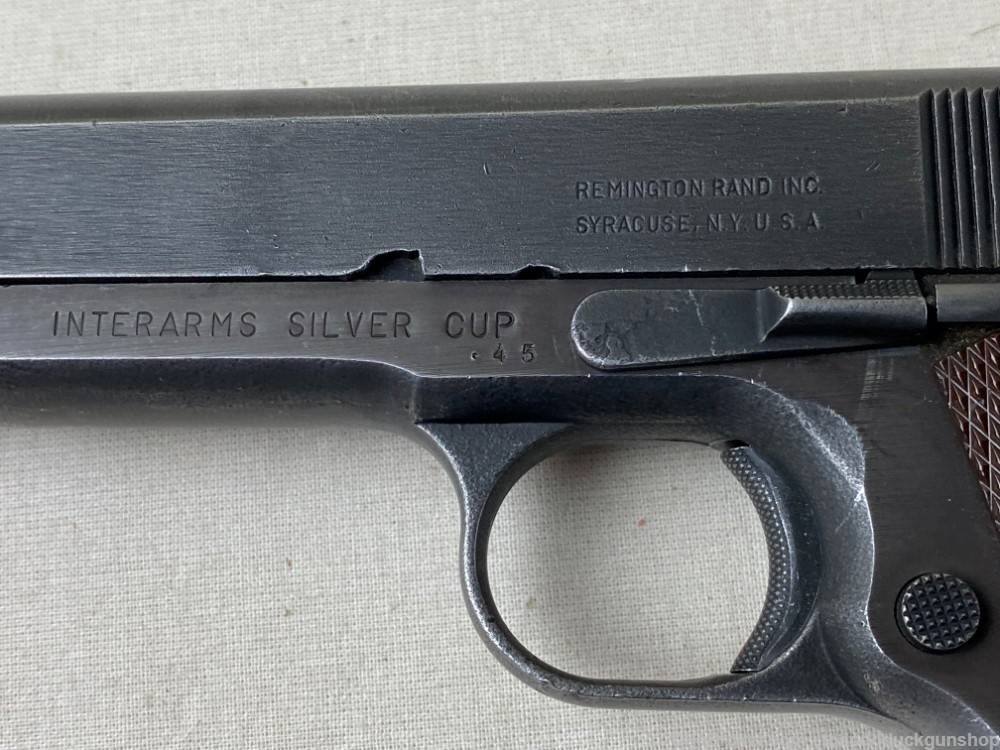 Remington Rand 1911 45 acp Interarms Silver Cup 5"-img-5