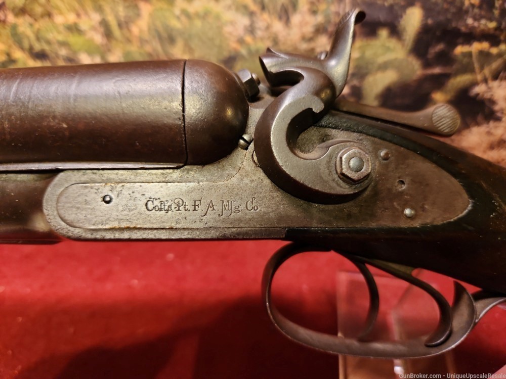 Scarce Colt 1878 double barrel shotgun made in 1882 12 gauge-img-2