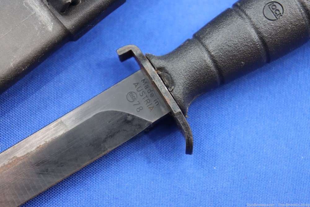 Glock Model 78 Field Knife Early Mfg AUSTRIA Military OLD LOGO Blk Scabbard-img-1