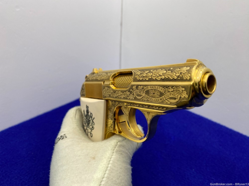 Walther PPK .380 ACP Gold 3.35" *MI-6 BRITISH SIS COMMEMORATIVE 167 of 500*-img-29
