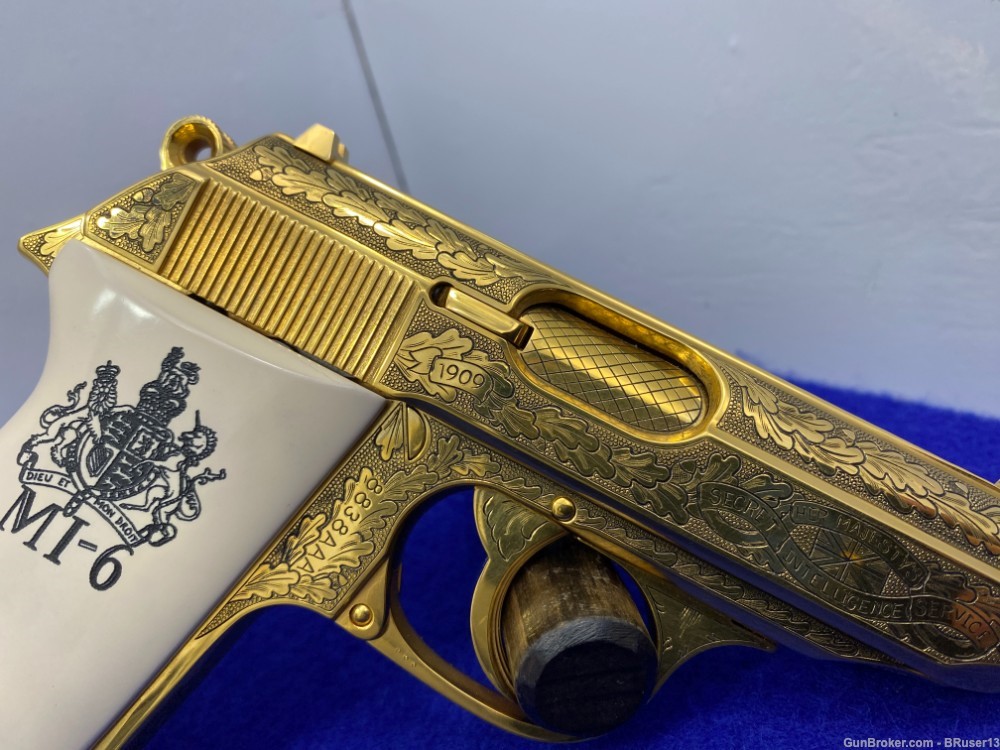 Walther PPK .380 ACP Gold 3.35" *MI-6 BRITISH SIS COMMEMORATIVE 167 of 500*-img-17