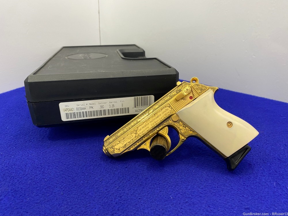 Walther PPK .380 ACP Gold 3.35" *MI-6 BRITISH SIS COMMEMORATIVE 167 of 500*-img-2
