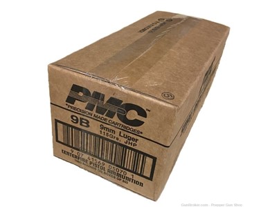 PMC Ammunition 9mm Luger 115gr JHP Jacketed Hollow point 1000rd Case