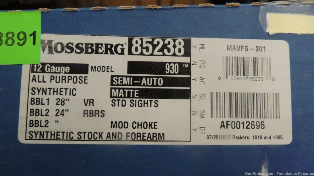 Mossberg 930 Semi Auto Shotgun 12ga 28" Barrel w/synthetic furniture.-img-11