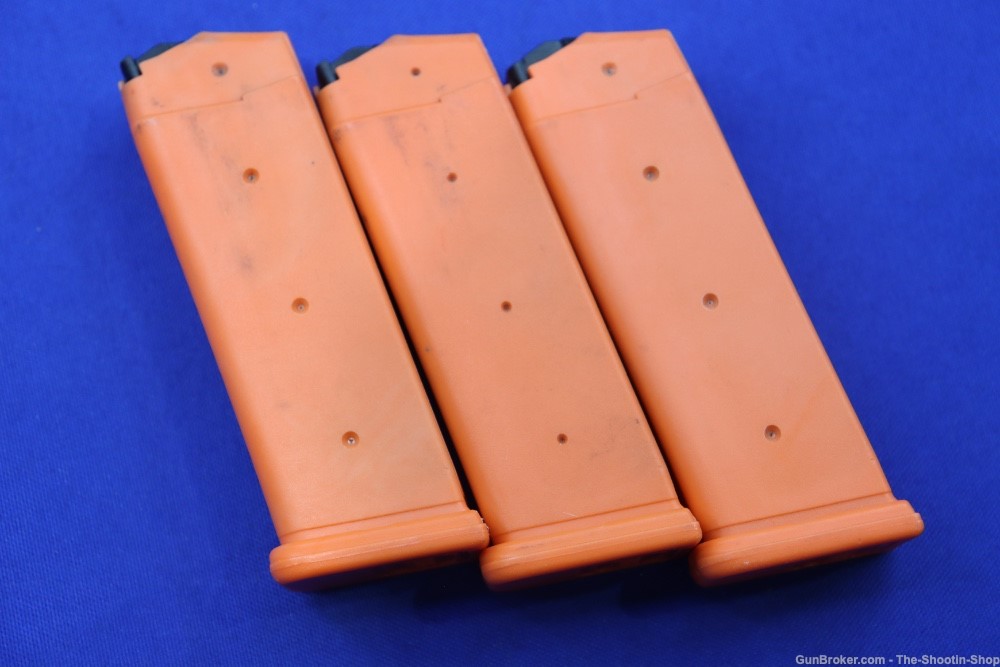Glock G19 Pistol Orange Training Magazines U-Notch 9mm 3 Rare Factory Mags-img-6