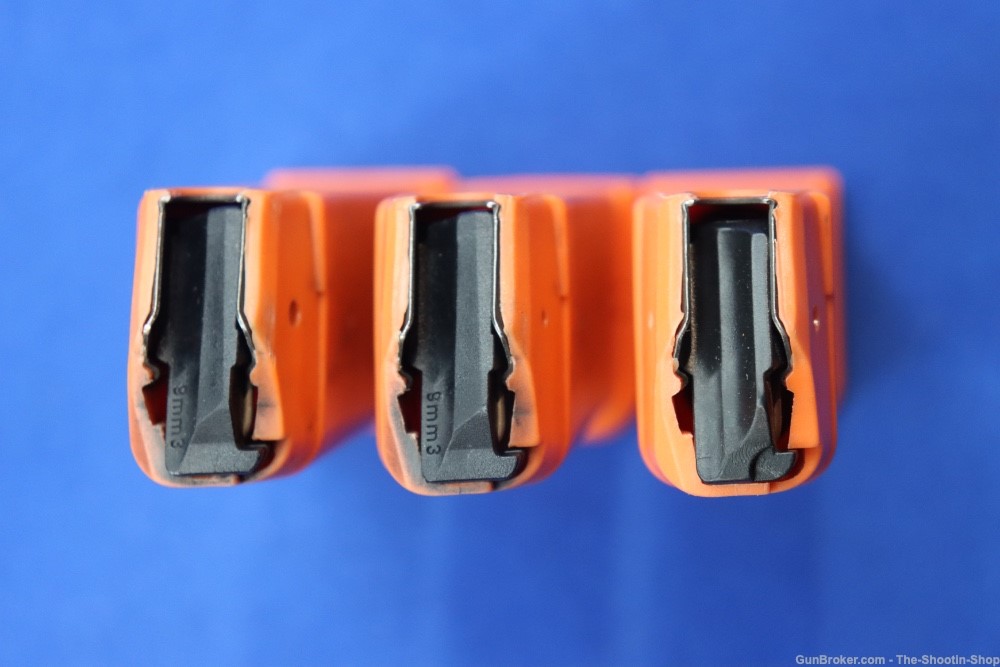 Glock G19 Pistol Orange Training Magazines U-Notch 9mm 3 Rare Factory Mags-img-5