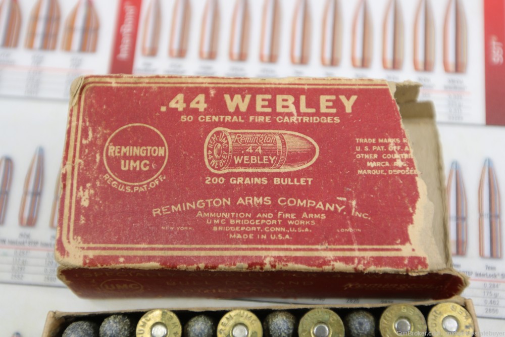 Remington .44 Webley .442 REM-UMC 200gr 1 Box 49 Rounds 10.5x17R RIC RARE-img-2