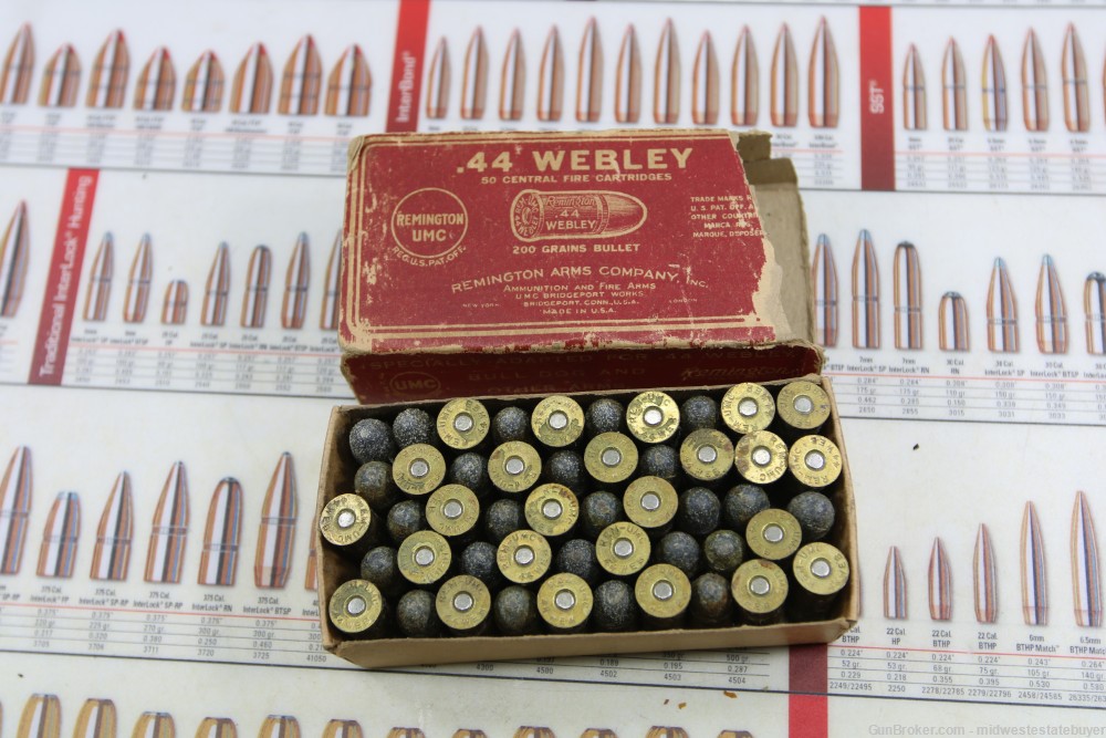Remington .44 Webley .442 REM-UMC 200gr 1 Box 49 Rounds 10.5x17R RIC RARE-img-0