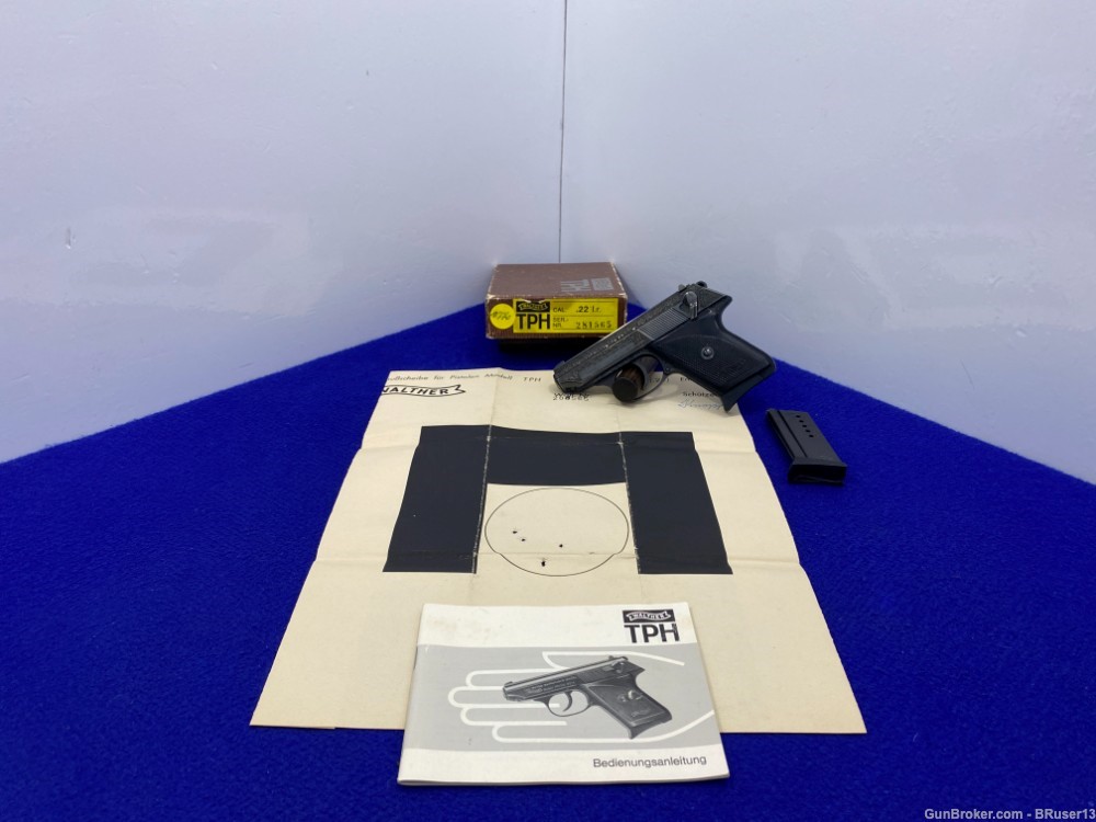 1977 Walther TPH .22LR Blue 2 5/8" *RARE OAK LEAF ENGRAVED EXAMPLE*-img-0
