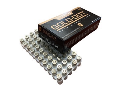 Gold Dot 9MM - Speer GD "Law Enforcement" 124 GR Jacketed HP - 50 RDS Box 