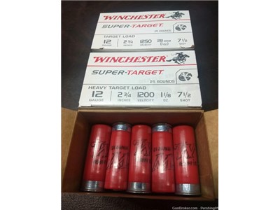 "REDUCED" Winchester Super-Target 12 Gauge  2 3/4" #7.5 1 1/8 OZ 75 Rds
