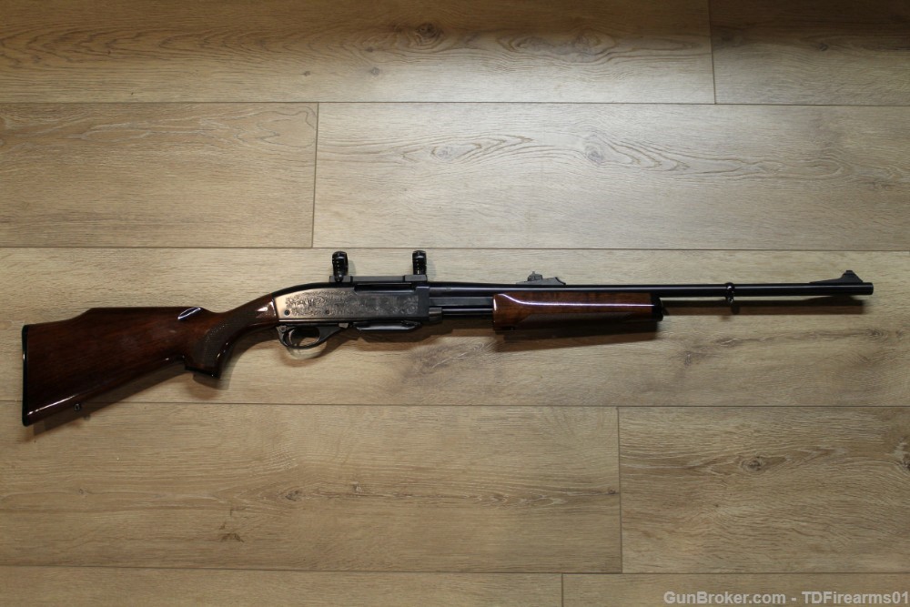 Remington 7600 Engraved Deluxe .30-06 Pump action rifle -img-0