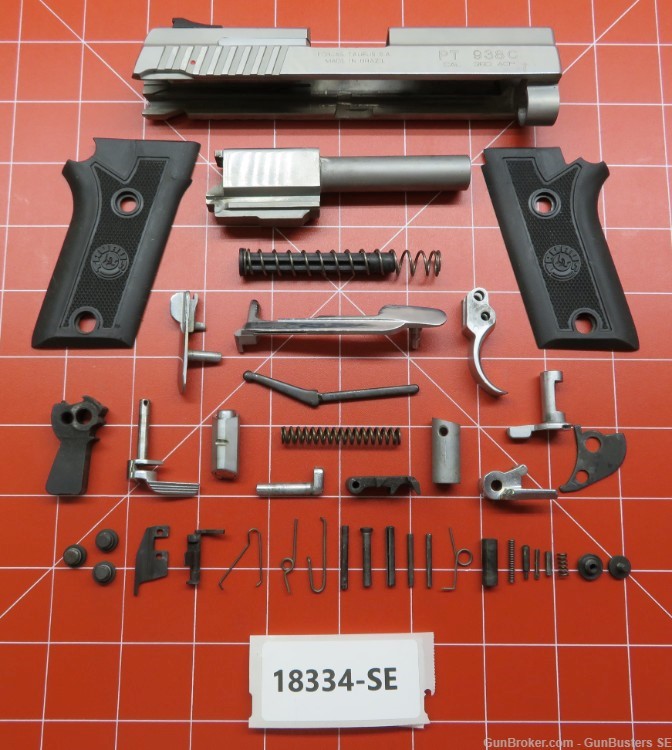 Taurus PT 938C .380 ACP Repair Parts #18334-SE-img-0