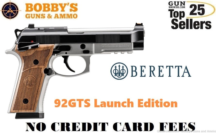 Beretta USA J92XFMSDA15M1 92GTS Launch Edition 9mm 15+1 4.70"-img-0