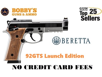 Beretta USA J92XFMSDA15M1 92GTS Launch Edition 9mm 15+1 4.70"