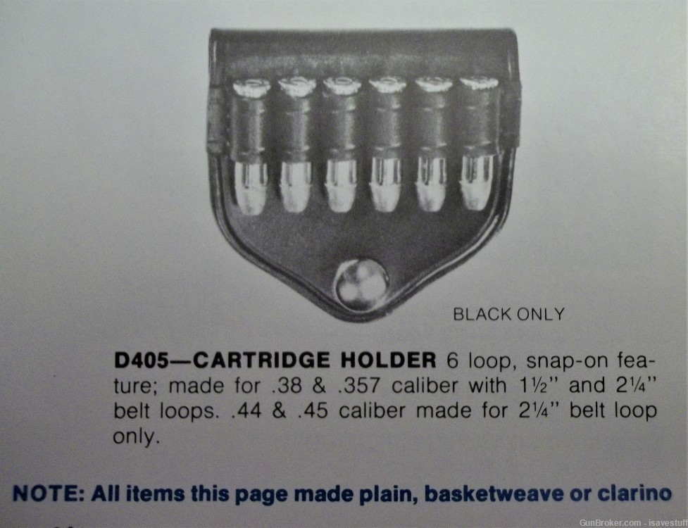 Vintage Don Hume 6 Cartridge 44 MAGNUM Belt Slide Snapped Ammo Carrier-img-7
