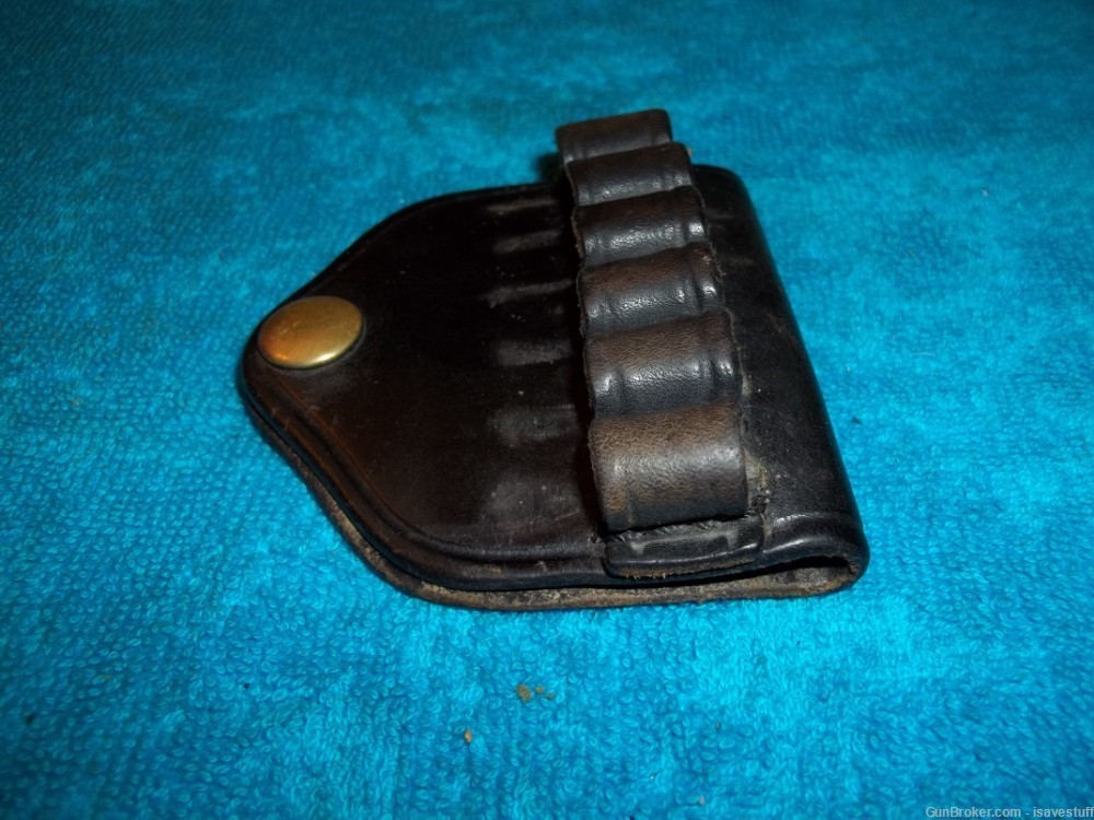 Vintage Don Hume 6 Cartridge 44 MAGNUM Belt Slide Snapped Ammo Carrier-img-2