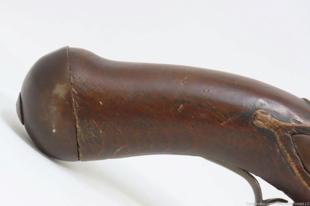 FREDERICK V F5 Monogram DANISH MILITARY Antique Naval/Belt FLINTLOCK Pistol-img-2