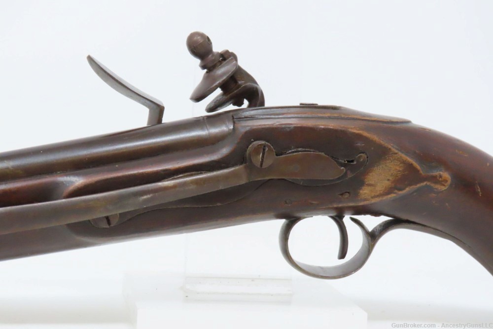 FREDERICK V F5 Monogram DANISH MILITARY Antique Naval/Belt FLINTLOCK Pistol-img-15