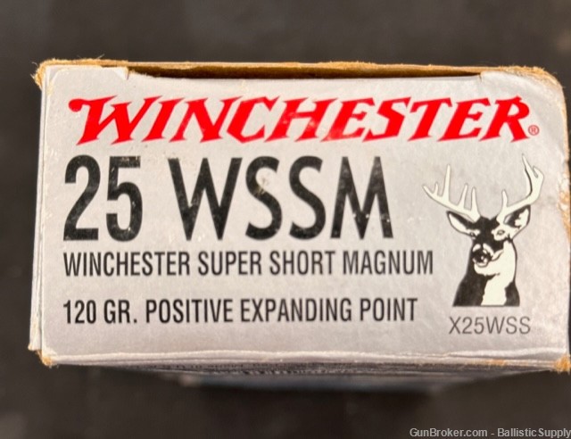 Winchester 25 WSSM .25 120 Gr. - Grain Positive Expanding Point-img-0