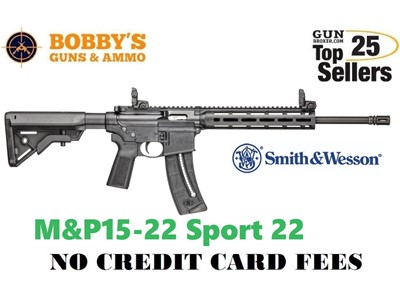 Smith & Wesson 14180 M&P15-22 Sport 22 LR 25+1 16.50" "NO CREDIT CARD FEE"