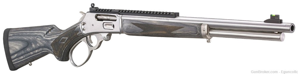 Marlin 70478 1895 Big Loop Full Size 45-70 Gov 6+1 19" Polished Stainless -img-0