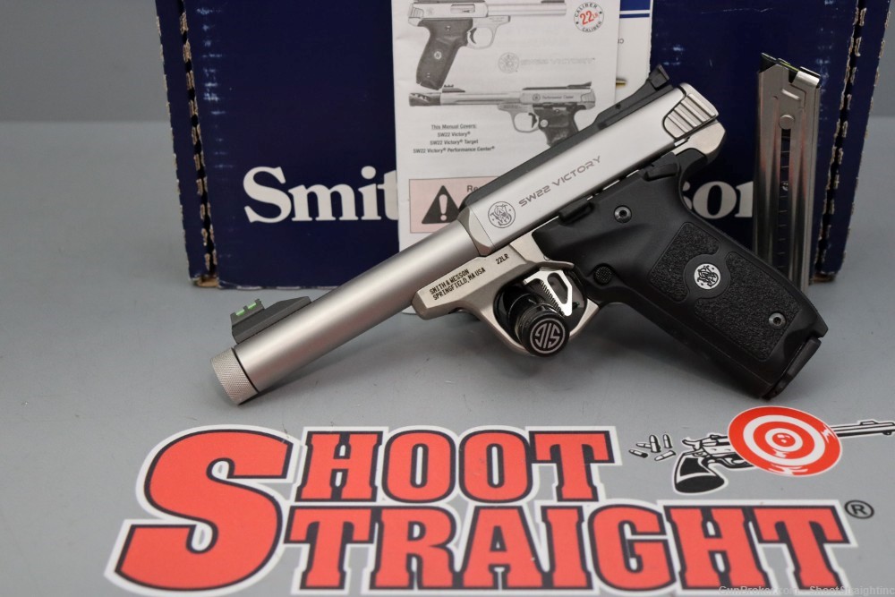 Smith & Wesson SW22 Victory 5.5" .22LR w/Box & Threaded Barrel-img-0