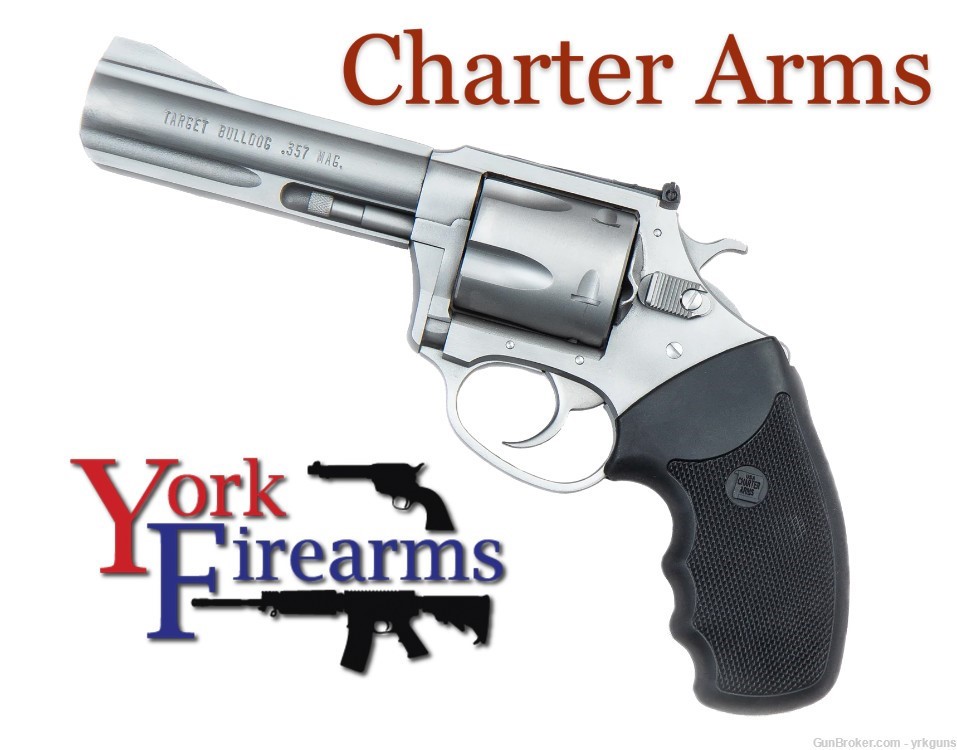 Charter Arms Target Bulldog Mag Pug 357MAG/38SPL 4.2" SS Revolver NEW 73542-img-0