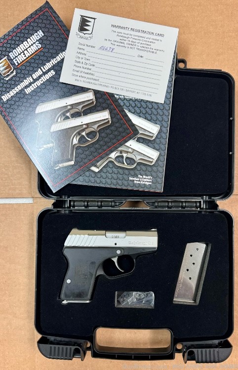 Rohrbaugh R9 Pocket Pistol Like New In Box 9mm -img-1