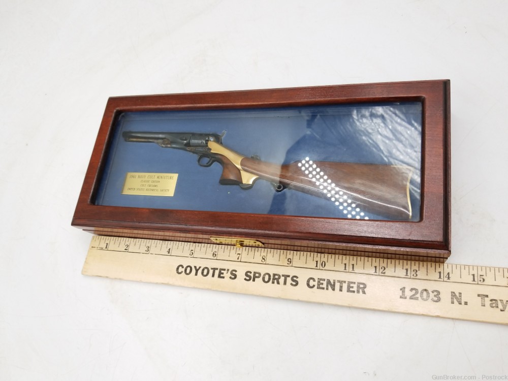 47% scale miniature Colt 1861 Navy percussion revolver w/ detachable stock-img-19