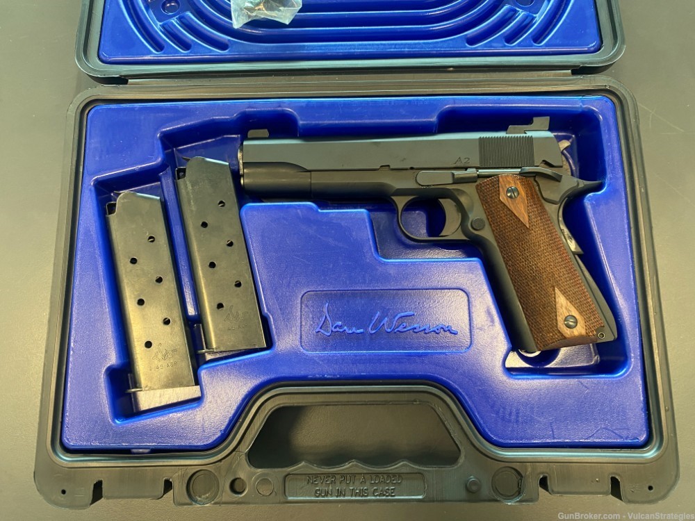 Dan Wesson A2 1911 5" Blue Trijicon HD Sights .45 ACP Rare Penny Auction-img-76